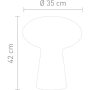 Villeroy & Boch Bilbao asztali lámpa 42 cm, ezüst 96785