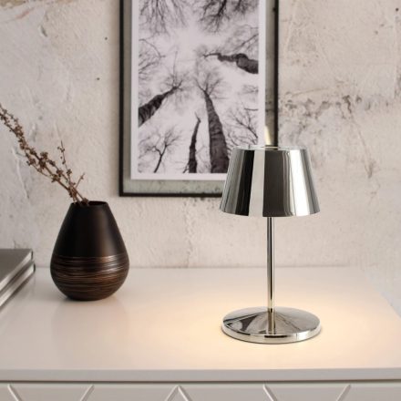 Villeroy & Boch Seoul tölthető asztali lámpa 20 cm LED világítással, króm 96873