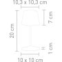 Villeroy & Boch Neapel tölthető asztali lámpa 20 cm LED világítással, fehér 96875