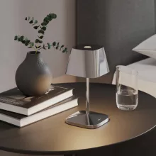   Villeroy & Boch Neapel 2.0 tölthető asztali lámpa 20 cm LED világítással, űrszürke 96897