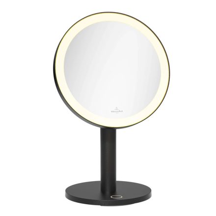 Villeroy & Boch Como kozmetikai tükör 3x-os nagyítással 32 cm, 3 fényszínnel, fekete 97030