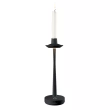   Villeroy & Boch Aarhus tölthető asztali lámpa-gyertyatartó 30 cm, kültéri/beltéri használatra, fekete 97042