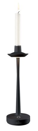 Villeroy & Boch Aarhus tölthető asztali lámpa-gyertyatartó 30 cm, kültéri/beltéri használatra, fekete 97042