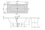 Villeroy & Boch Targa Plus Duo akril kád 170x75 cm közép lefolyóval, fényes fehér UBA170NES2V-01