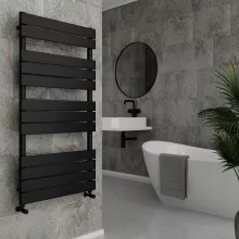  Wasserburg Plana Black törölközőszárító acél radiátor 120x60 cm, fekete 20.25936B
