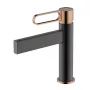 Wellis Umbra mosdócsaptelep leeresztő nélkül, matt fekete/rose gold ACS0306