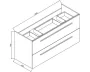 Wellis Almeria 120 mosdószekrény 2 fiókos 120x45,5 cm WB00346