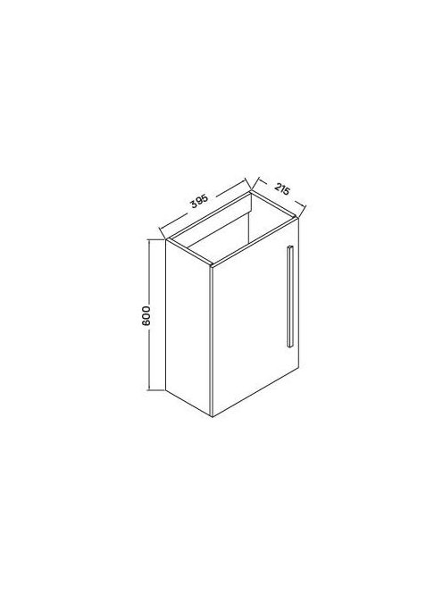 Wellis Almeria 40 kézmosó szekrény 39,5x21,5 cm WB00349