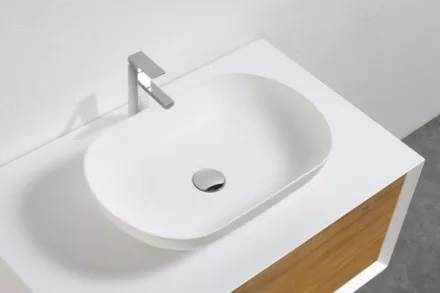 Wellis Miletos pultra ültethető porcelán mosdó, matt fehér WB00433
