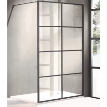   Wellis Tino walk-in matt fekete zuhanyfal, Easy Cleannel WC00422