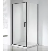   Wellis Quadrum Black zuhanykabin 90x90 szögletes Easy Clean bevonattal WC00483