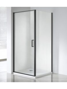   Wellis Quadrum Black zuhanykabin 90x90 szögletes Easy Clean bevonattal WC00483