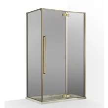   Wellis Mika zuhanykabin 120x90 füst üveggel, brushed gold profilszín WC00571
