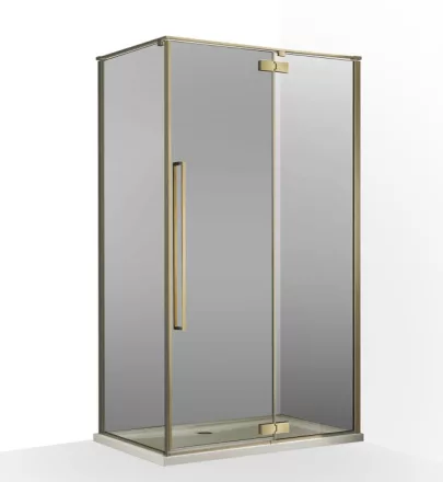 Wellis Mika zuhanykabin 120x90 füst üveggel, brushed gold profilszín WC00571