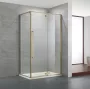 Wellis Mika zuhanykabin 120x90 füst üveggel, brushed gold profilszín WC00571