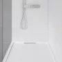 Wellis Ergo Nova kőhatású műmárvány zuhanytálca 120x90 cm, fehér kivitelben.