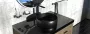 Wellis Rose Black matt fekete pultra építhető mosdó WF00059