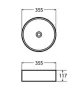 Wellis Rose Black matt fekete pultra építhető mosdó WF00059