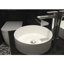  Wellis Rose matt fehér pultra építhető porcelán mosdó 35.5x35.5 cm WF00085