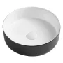 Wellis Rose matt fekete-fehér pultra építhető porcelán mosdótál WF00087