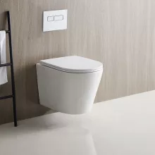  Wellis Clement Tornado ultracsendes perem nélküli fali porcelán WC 355x515, fehér WF00175