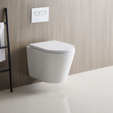 Wellis Clement Tornado ultracsendes perem nélküli fali porcelán WC 355x515, fehér WF00175