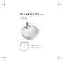 Wellis Petunia 40 porcelán mosdótál WF00189
