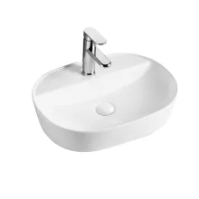 Wellis Petunia 50 porcelán mosdótál felülnézetből, letisztult kialakítással.