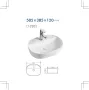 Wellis Petunia 50 porcelán mosdótál WF00190