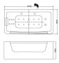 Wellis Rhone E-Drive Touch 170 Hidromasszázs kád Flipper csapteleppel WK00125