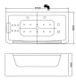 Wellis Rhone E-Drive Touch 170 Hidromasszázs kád Flipper csapteleppel WK00125