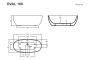 Wellis Oval 160 szabadon álló akril kád 160x78 cm WK00142