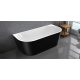 Wellis Calabria Black Matt (matt fekete/fényes fehér) falhoz illeszthető kád 170x80 cm WK00188