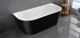 Wellis Calabria Black Matt (matt fekete/fényes fehér) falhoz illeszthető kád 170x80 cm WK00188