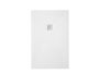 Zenon Smart Slate műmárvány zuhanytálca 90x100 cm inox lefolyóval és szifonnal, fehér 8445583170771