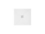 Zenon Smart Slate műmárvány zuhanytálca 80x80 cm inox lefolyóval és szifonnal, fehér 8445583175363