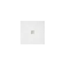   Zenon Smart Slate műmárvány zuhanytálca 90x90 cm inox lefolyóval és szifonnal, fehér 8445583197815