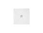 Zenon Smart Slate műmárvány zuhanytálca 90x90 cm inox lefolyóval és szifonnal, fehér 8445583197815