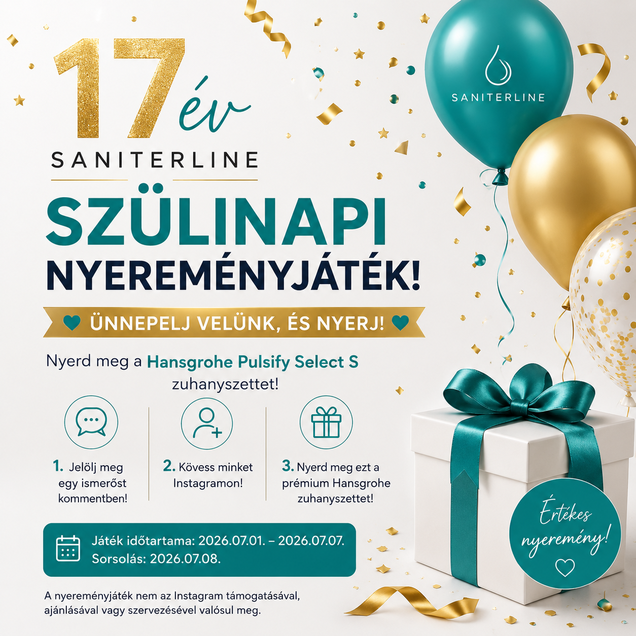 Szülinapi nyereményjáték – Játékszabályzat